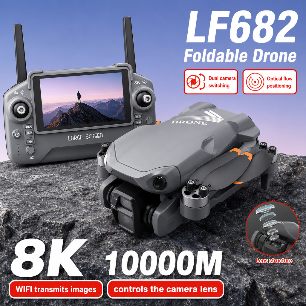 Drone Camera Mount - Dron Aéreo LF682 con Cámaras Duales