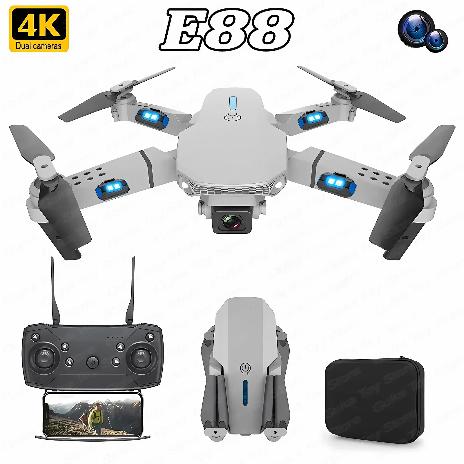 E88 Pro WIFI FPV Drone gran an - Drone Camera Professional reseña y precio